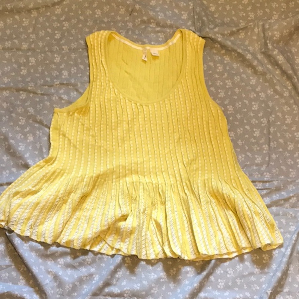 Anthropologie knit tank with peplum detail size M